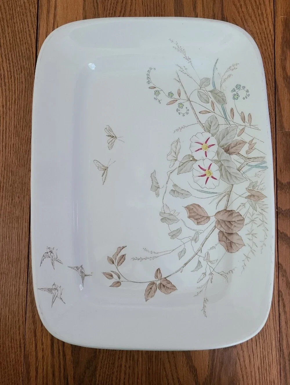 Antique Alfred Meakin Royal Ironstone China Platter featuring  Morning Glory